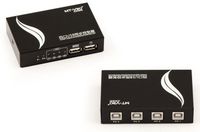 KM SYNCHRONIZER USB - 4 PORTS - Avec CORDON - Partage clavier / souris sur 4 PC - La souris traverse les écrans des différents PC !