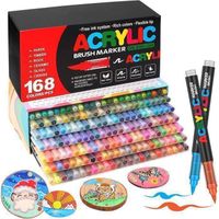 Feutres Acrylique 240 Couleurs - Marqueurs Pinceau à Encre à Eau Pour Dessin Sur Pierre, Verre, Tissu, DIY - 13