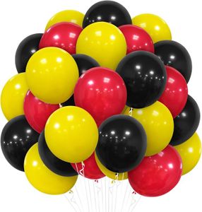 BOUGIE ANNIVERSAIRE Lot de 60 Ballons Rouges et Noirs Jaunes pour Enfants Garons Hommes Femmes Mouse Thme Fte Danniversaire Baby Shower