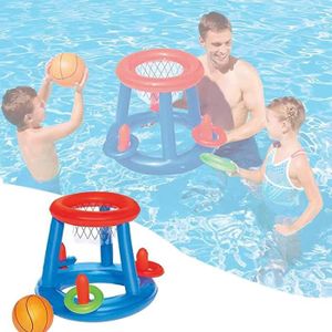 JEUX DE PISCINE Bouées de natation dété,Jouets gonflables pour piscines et basket-ball,jeux de lancer pour enfants et adultes