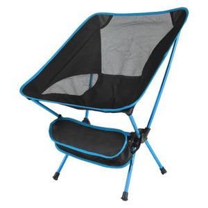 CHAISE DE CAMPING Bleu - Chaise pliante ultralégère de voyage, Charg