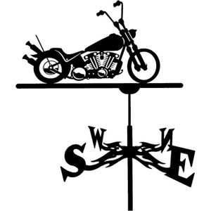 GIROUETTE - CADRAN Girouette en métal Girouette, Moto Girouette Indicateur de Direction du Vent Toit Décoration extérieure, Outil de Mesure A292
