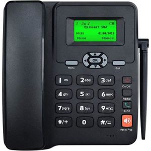 Téléphone fixe Téléphone De Bureau GSM Qua i-Bande sans Fil,Télép