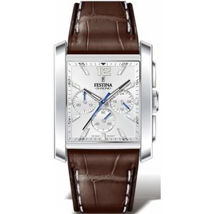 Montre Bracelet Festina Chronographe Quartz - Réf. 7124 - Doré Et Marron - Occasion