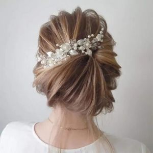 Bijoux Serre-tête Perle Fleurs inséré peigne cheveux Ornements Bridal bandeau