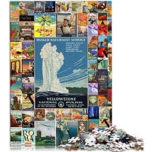 PUZZLE Jigsaw Puzzle Art Mural De Voyage Vintage 500 Pièc