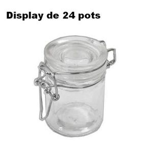 Pot en Verre avec Couvercle en Plastique (Lot de 16) – 350ml Petit Pot Verre  Rond Transparent Réutilisable et Hermétique - A620 - Cdiscount Maison