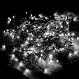 GUIRLANDE D'EXTÉRIEUR Deuba Guirlande lumineuse 100 LED Blanc froid illumination de Noël éclairage de fêtes minuteur extérieur intérieur