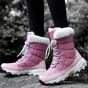 boots femme rose