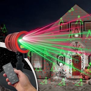 PROJECTEUR LASER NOËL Projecteur lumineux de Noël X-MAS NIGHTSTARS - PASSAT - Rouge - Electrique - 6 motifs - Télécommande