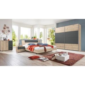 Chambre A Coucher Imitation Chene Poutre Dim 140 X 200cm