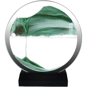 AOLI-FLY Peinture de Sable qui Coule, Image de Sable en Mouvement, Peinture  d'Art de Sable Dynamique 3D, Image de Sable Verre Rond pour Décoration de