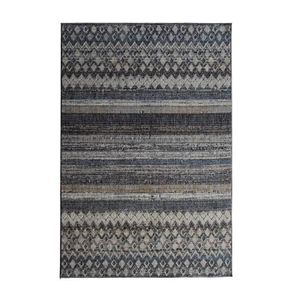 TAPIS DE COULOIR RECYCLE HORIZON - Tapis extra-doux motif horizon gris noir beige 160 x 230 cm