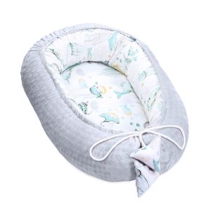 Cocon bébé 5 pièces coton nid de bébé couverture amovible bleu clair/motif  panda