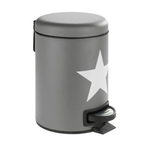 5 Litres Acier Inoxydable 14 x 29,5 x 28 cm Poubelle WC Poubelle plastique Collecteur de déchets Poubelle cosmétique WENKO 22159100 Poubelle à Pédale Sqaure Satiné