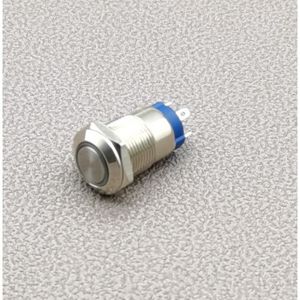 INTERRUPTEUR Ring Lamp-3-6V-Momentary Self-reset-LED White -Interrupteur à bouton poussoir métallique étanche,12mm,symbole de lampe,verrouilla
