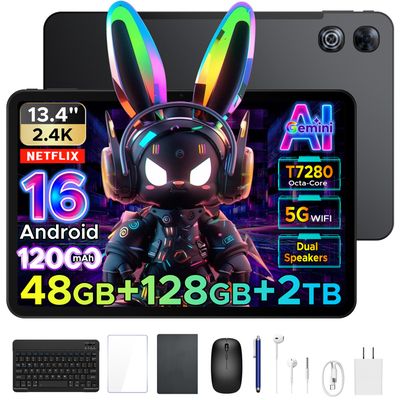 Tablette Tactile 13.4 Pouces 2.4K POCKAM P13, Android 16, Tablette