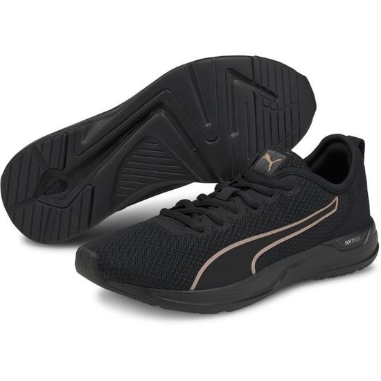 Puma suede noir et doré deals