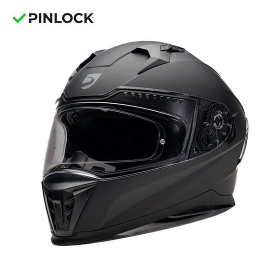 Casque De Motocross MOTOBLOUZ ARGESS - Homologué ECE 22.06, Pinlock Inclus, Noir Mat - Pour Scooters Et Motos Tout-terrain