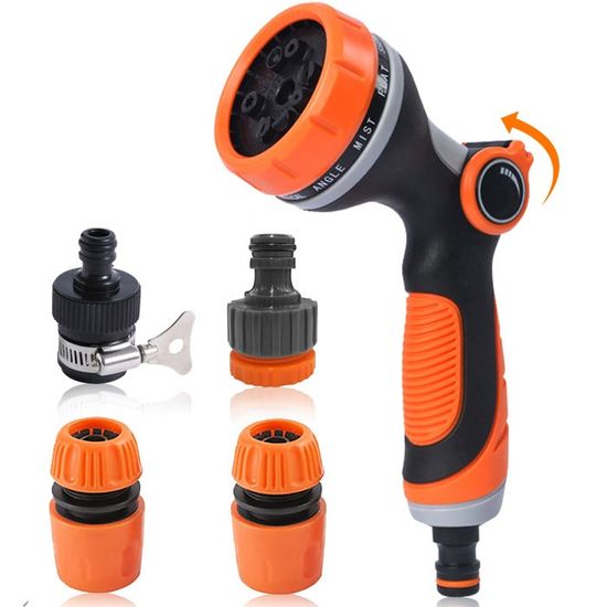 Pistolet D'arrosage Jardin 10 Modes - Haute Pression, Raccord 3/4", Poignée Antidérapante, Parfait Pour Voiture, Plantes, Nettoyage
