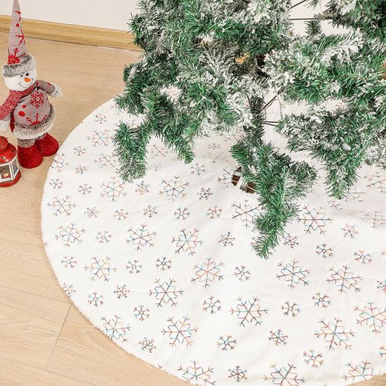 Cache Pied Sapin De Nnoel De 122cm(48 Pouces), Jupe De Sapin De Noel Avec Motifs De Rennes Et De Flocons De Neige, Tapis Sapin Noel - Maison
