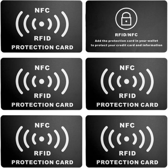 Lot De 2 Cartes De Protection RFID NFC - Blocage Des Ondes, Fabriqué En Allemagne, Pour Portefeuille Et étui à Cartes