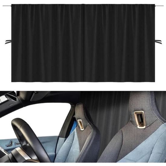 Rideau De Séparation Voiture ALI2 140x80cm - Pare-soleil Avant/arrière, Isolation Thermique Et Intimité