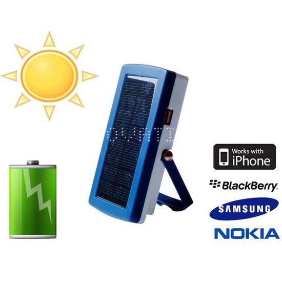 Chargeur solaire pour piles AA et portables Cdiscount Téléphonie