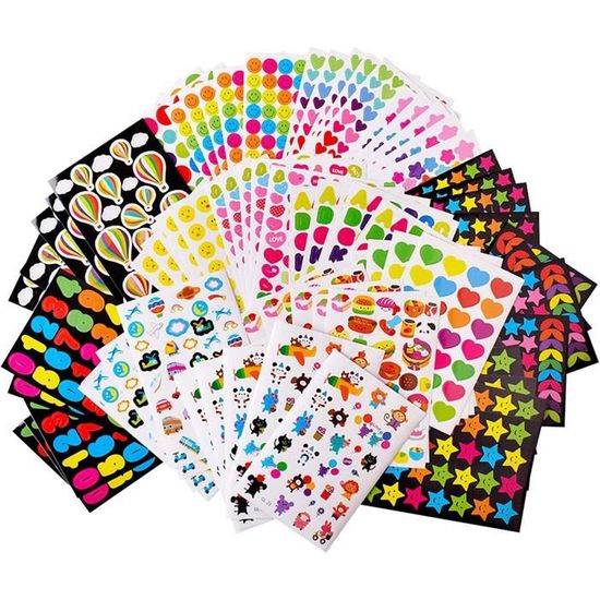 6000+ Autocollants Enfants - Gommettes Colorées Pour Scrapbooking Et DIY