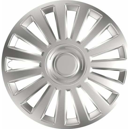 Jeu d'enjoliveurs Typhoon 16-inch argent/noir Jeu d'enjoliveurs Typhoon 16-inch argent/noir