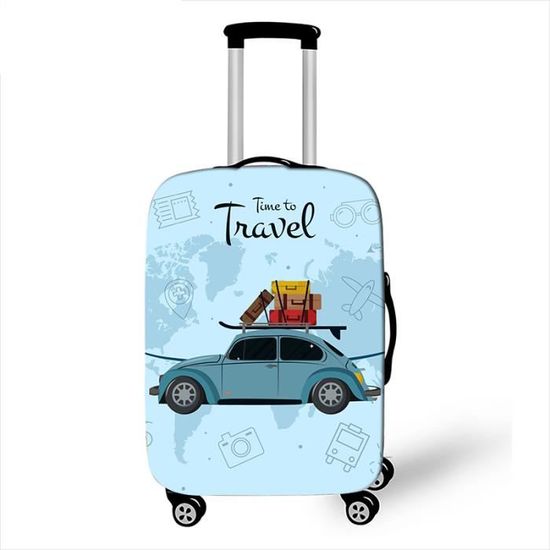 Housse De Valise Camouflage ARES - En Coton, Doublure Tissu, Motif Camouflage Noir - Parfaite Pour Le Voyage, Camping, Avion Ou Bateau