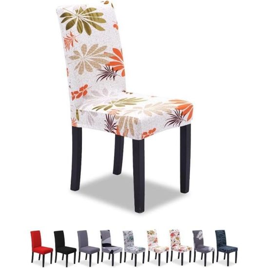 Lot De 6 Housses De Chaise Extensibles – Polyester, Lavables, Pour Salle à Manger, Mariage, Hôtel