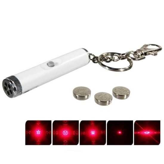 Porte clé pointeur laser avec piles fournies