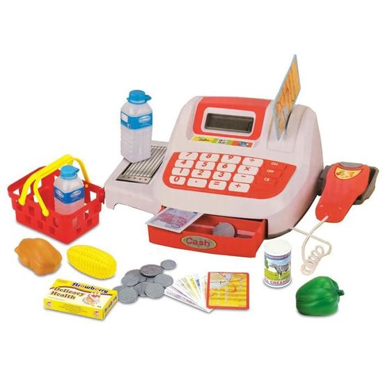 Électrique caisse panier jouets pour enfants caisse épicerie Accessoires Argent