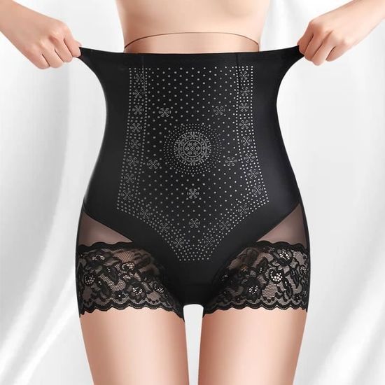 Culotte Gainante Femme Ventre Plat - Taille Haute En Coton élastique Invisible - 7