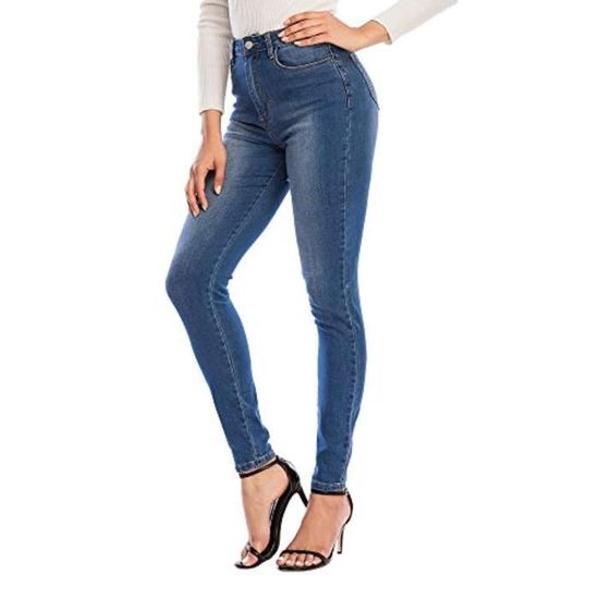 Jean De Grossesse Femme - Coupe Skinny Taille Haute - Stretch Confortable - Denim Doux | Idéal Pour La Maternité
