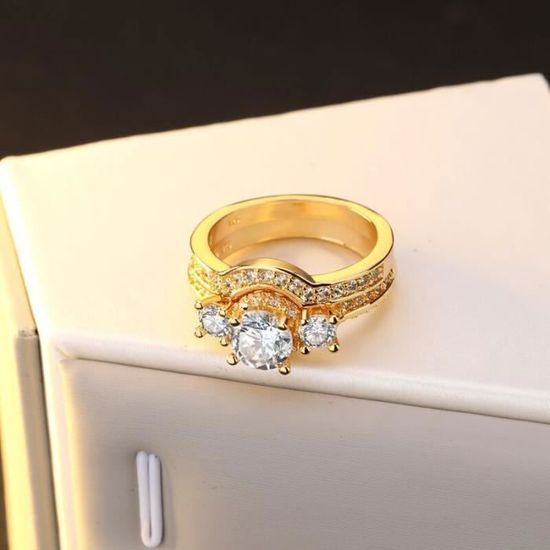 Bague Fleur Vintage Réglable Pour Femme - Fausses Perles Zirconium - Cadeau Anniversaire, Mariage, Soirée - 9