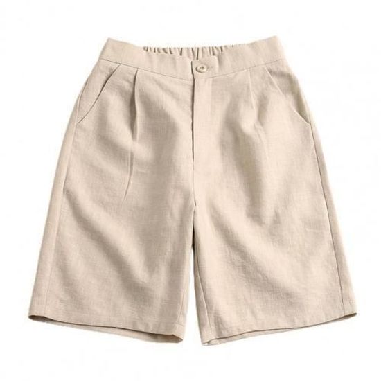 Short Ghanda Femme Taille 8 – Marron Coton, Taille Haute (Bon état)