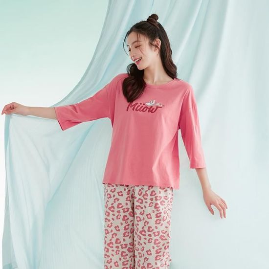 Pyjama,ensemble pyjama 2 pièces pour femmes, vêtements de nuit, ample,  Simple, à la mode, Chic, élégant, Kawaii - Q-2818[B225] Blanc - Cdiscount  Prêt-à-Porter
