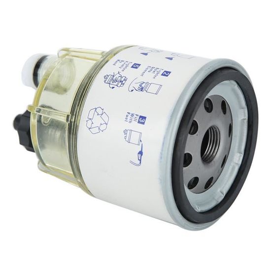 Filtre à Carburant Marin R12T / Séparateur D'eau - Débit 15 GPH - Finesse 10 Microns - Pour Moteurs Bateaux