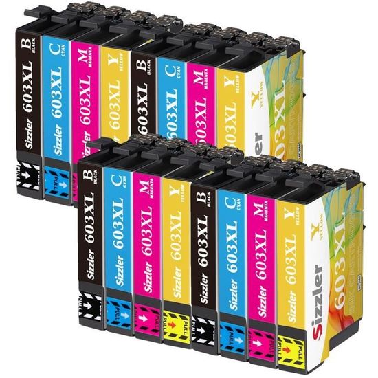 Cartouches D'encre Compatibles Epson 603 XL - Pour XP 2100-4105, WF 2810-2870 - Pack 4 Couleurs