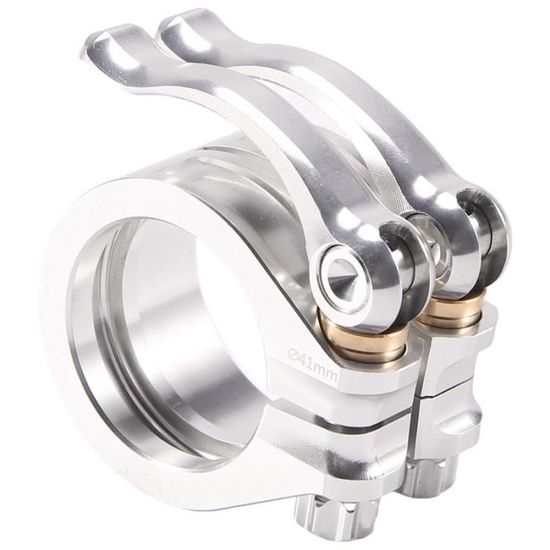 Alomejor Collier De Selle à Dégagement Rapide En Alliage Alu 25,4mm - Noir/argent, Réglable Pour VTT Et Vélo De Ville