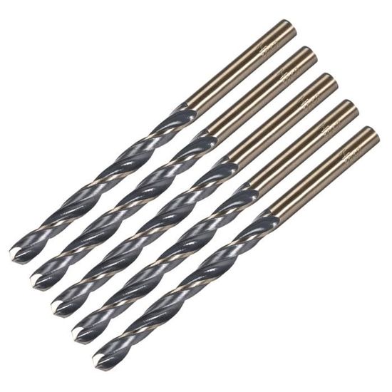 Sourcing Map 2pcs Forets Hélicoïdaux 5.3mm Titane M42 Cobalt - Perceuse Inox Aluminium