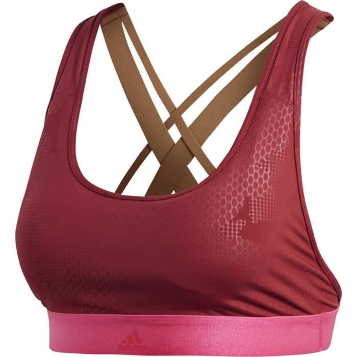 ADIDAS Brassière de running Don't Rest E AI - Femme - Rouge bordeaux