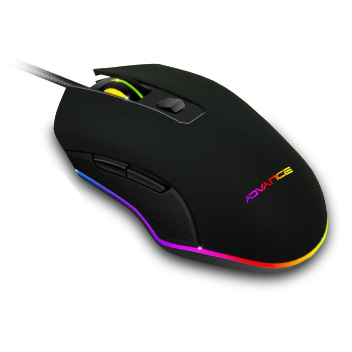 Advance GTA 210 - Souris gamer - USB - droitier - capteur optique 2400 dpi - 6 boutons - rétroéclairage RGB ( Catégorie : Souris PC