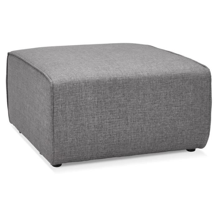 Élément pouf de canapé modulable 'INFINITY ONE' gris clair