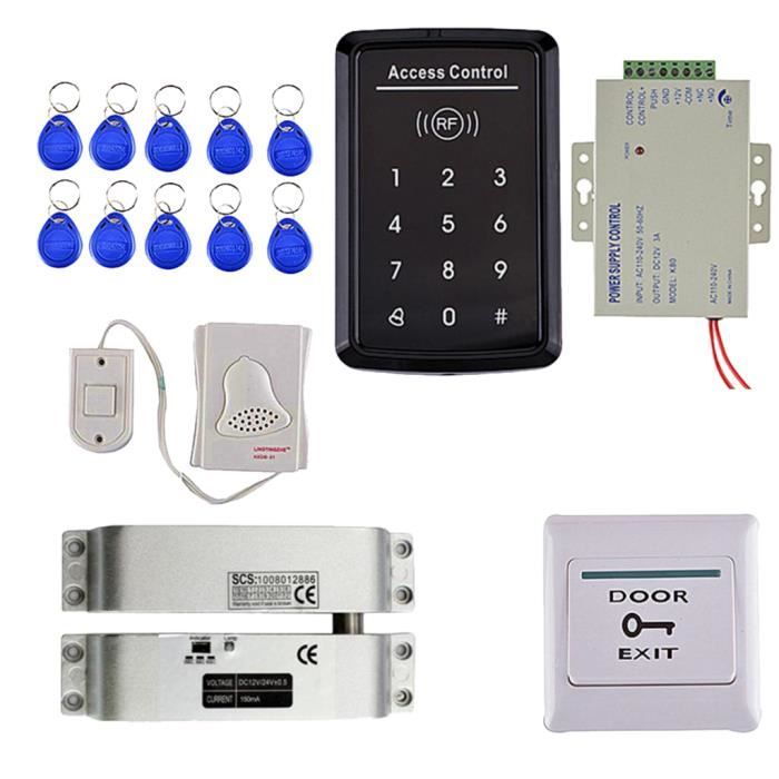 Rfid Kit Digicode Système Sécurité de Contrôle D'accès Porte Serrure Magnétique