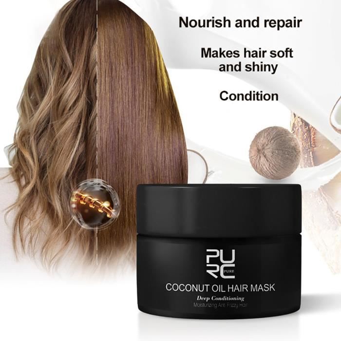 【Soin des cheveux】Le masque capillaire à l'huile de noix de coco répare les dommages Restore-Soft Good Hair & Scalp Treatment_GT2674
