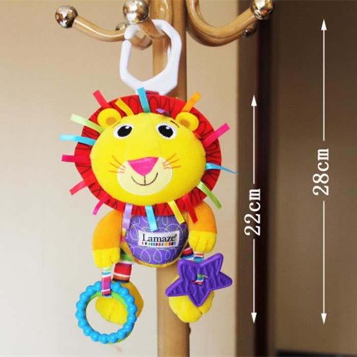 Hochets pour bébés de dentition doux Lion bébé éducatif jouet poussette multifonctions lit Mobiles jouets LAMAZE