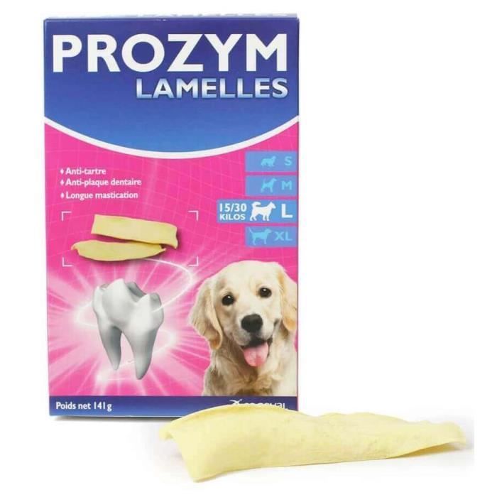 PROZYM Lamelles à mâcher pour une hygiène bucco-dentaire Lame L - Pour chien de 15-30 kg